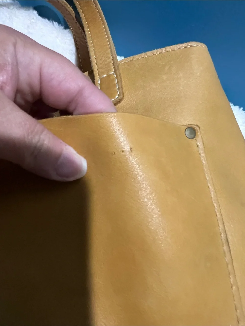 Portland leather Goods Med Zip Crossbody Sunflower